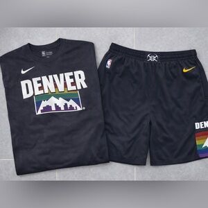 Denver Nuggets Rainbow City Edition Shirt & Shorts Set XXL EUC